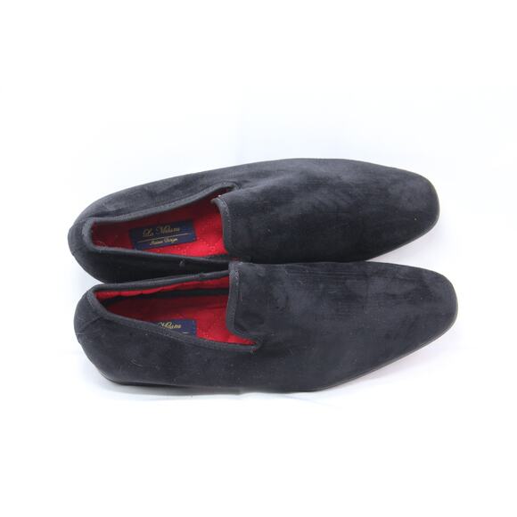 La Milano Leonard Loafers Shoes Mens Size 10 Black Velvet Slip On Dress Quilted main image 7